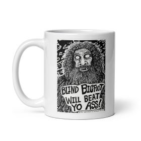 BLIND BIGFOOT - White glossy mug
